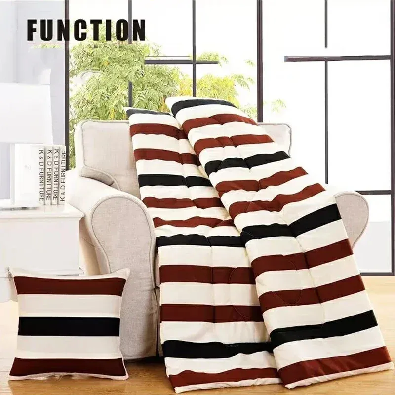 Blankets Multifunctional 2 in 1 Travel Pillow Blanket Throw Quilt Foldable Cushion for Airplane Car Sofa Office Nap 231124
