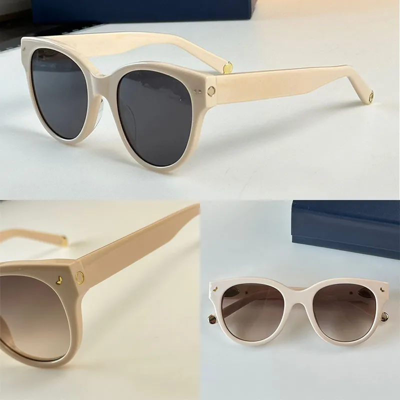 Klassische, hochwertige Designer-Sonnenbrille mit Monogramm-Soft-Cat-Eye-Motiv, modisch und elegant für Damen und Herren, Acetat-Brille mit rundem Rahmen, Bügel-Logo-Muster Z1526W