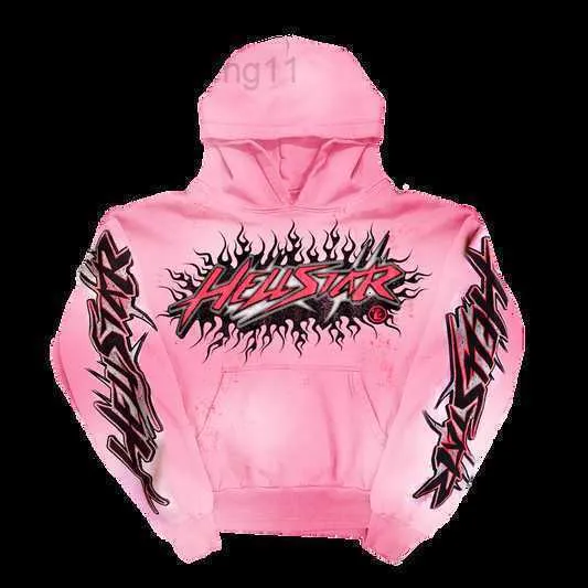 Sudaderas para hombres Y2k Sudadera Hellstar Hip Hop Bet Impresión gráfica Rosa de gran tamaño con capucha Hombres Mujeres Harajuku Tops góticos Streetwear T230731