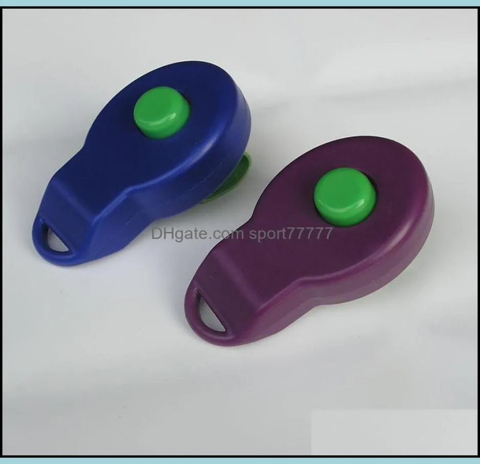 Obéissance fournitures pour animaux de compagnie doigt Clicker outil chiot Train clic chien anneau formation dispositif sonore livraison directe 3Ixua5900143