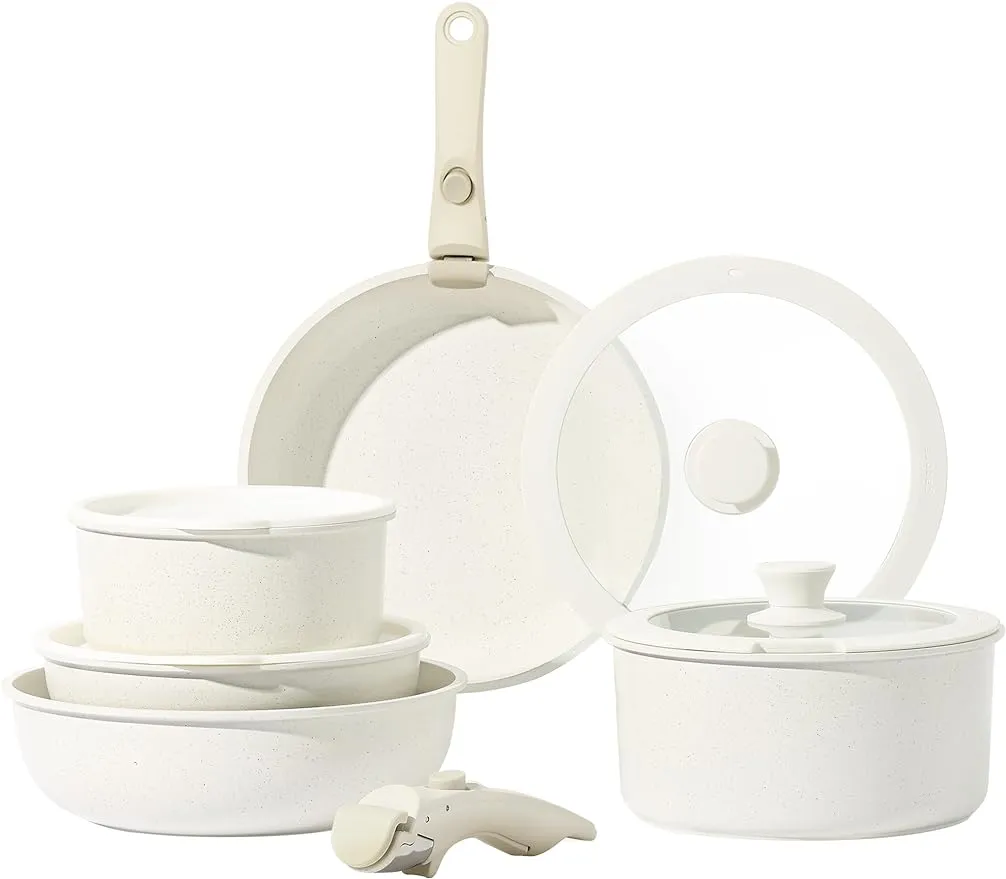CAROTE Pots And Pans Set, Nonstick Cookware Detachable/Removable