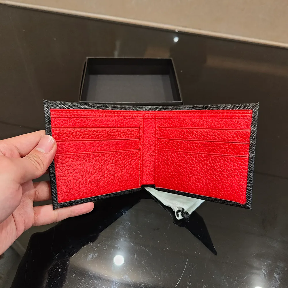 Creditcard portemonnee luxe kaarthouder designer kaartkas kas heren dunne portemonnee rode portemonnee opbergtas vouwmunt met originele doos