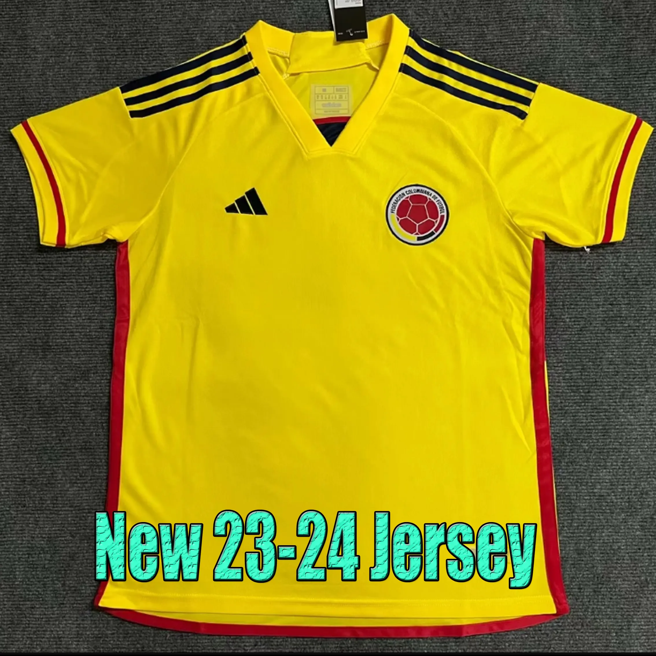 New 2023-2024 Valderrama Colombia Football Jersey 23/24 Classic Football Jersey T Escobar Guerrero FALCAO JAMES CUADRADOZ South American Cup Home Jersey Fan Edition