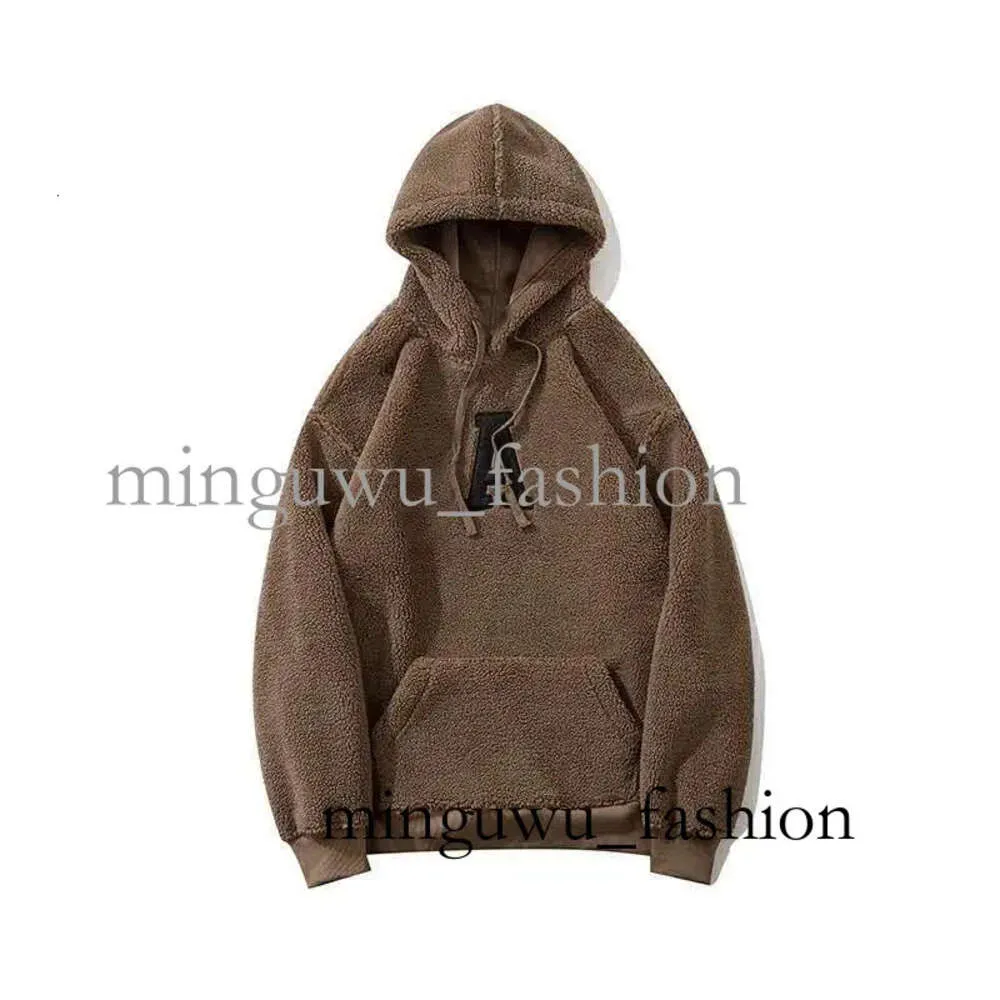 Tekniska tröjor Lossa koreanska hoodie lambwool rocker fleece material mode par modeller sweatshirt casual kanin päls långärmkläder 774