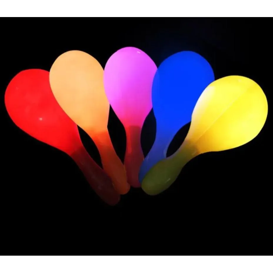 Décoration de fête Décoration de fête LED Clignotant Maracas Light Up Neon Beach Ha-Party Adt Bar KTV Cheer Props Glow Fournitures Drop Deliver Otnfb