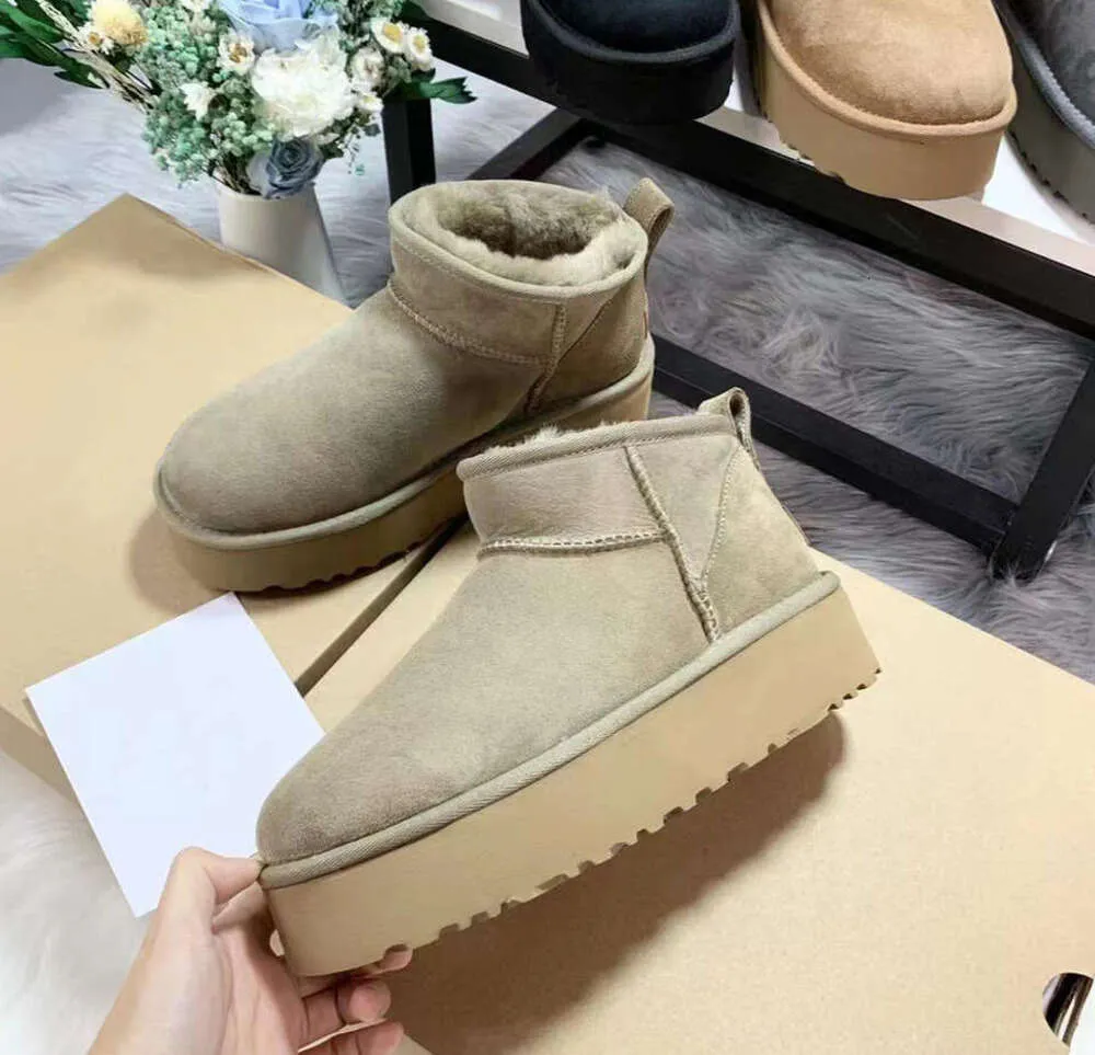 Designer stövlar för kvinnor australien snö boot kvinnor tasman tazz tozzs mini plattform stövlar vinter mocka ullskor damer varm australisk päls ankel bootes uggsi