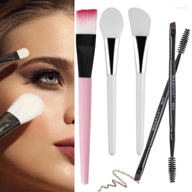 Make -upborstels zachte beeldhouwen foundation wenkbrauw borstel voor vrouwen gezicht masker modder mengen siliconen professionele schoonheid huidverzorging gereedschap make -up