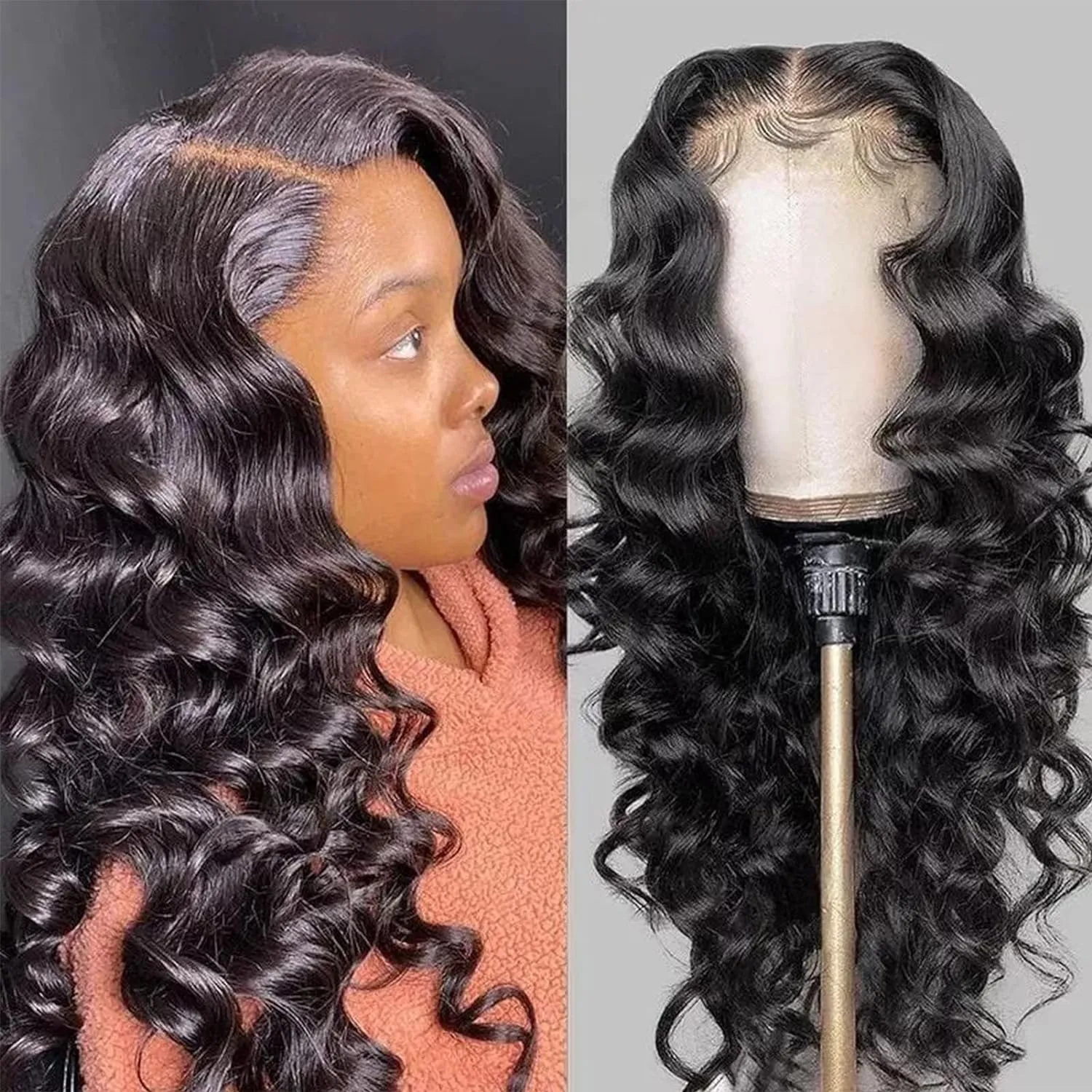 Loose Wave Lace Front Wigs Human Hair 150 Density 13x4 HD Full Lace Frontal Wig Pre Plucked with Baby Hair deep Wave Wig Wet Wavy Human Hair Wigs perruqe