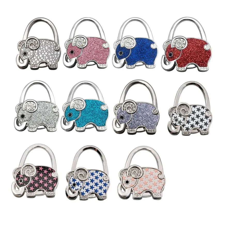 Bomboniera Moda Borsa Gancio Elefante Portamonete Scrivania Antiscivolo Tote Bag Hanger Matrimonio Compleanno Guest Gift J0424