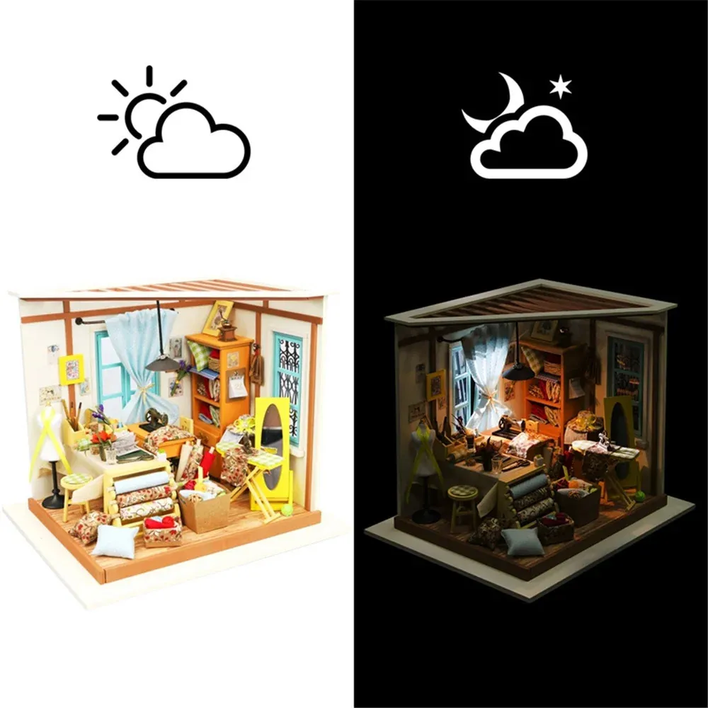 Architecture/Bricolage Maison Robotime Rolife Bricolage En Bois Miniature  Maison De Poupée Serre À La Main Maison De Poupée Cuisine Avec Meubles  Jouets Pour Enfants Dame Cadeau 231123 Du 29,13 €