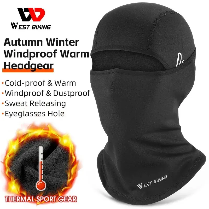 Fashion Face Masks Neck Gaiter WEST BIKING Winter Warm Tactical Balaclava For Cycling Hiking Hat Motorcycle MTB Windproof Full Face Mask Thermal Sport Gear 231124