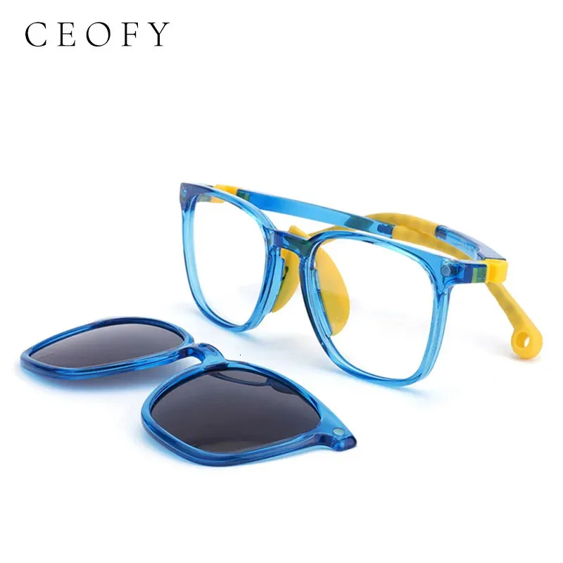 Sunglasses Frames Ceofy Kids Magnetic Polarized Glasses Children Optical Prescription Eyeglasses Clip On Flexible Eyewear 19970 231123