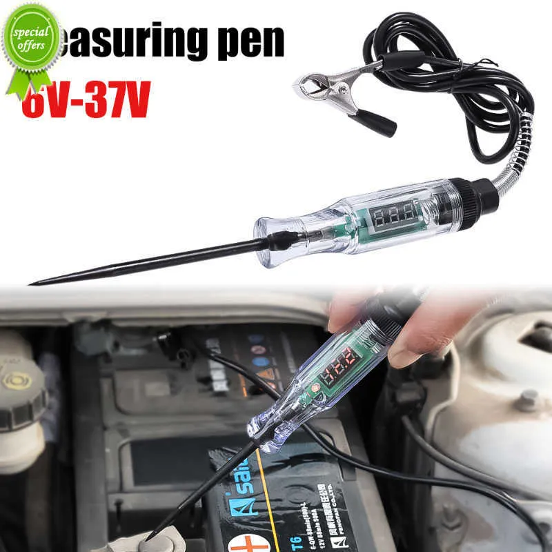 6V-37V Auto Circuit Tester mit Digitalanzeige Positiv Negativ Tester Elektrische Sonde Test Pen Auto Diagnose Tools