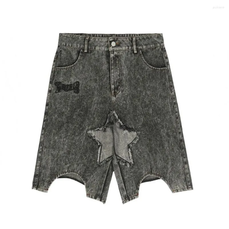 Dames shorts Frayed Pentagram Distressed Washed Women Designer Cutting Gray Clothing Denim Short 2023 Summer Vintage Aesthetic