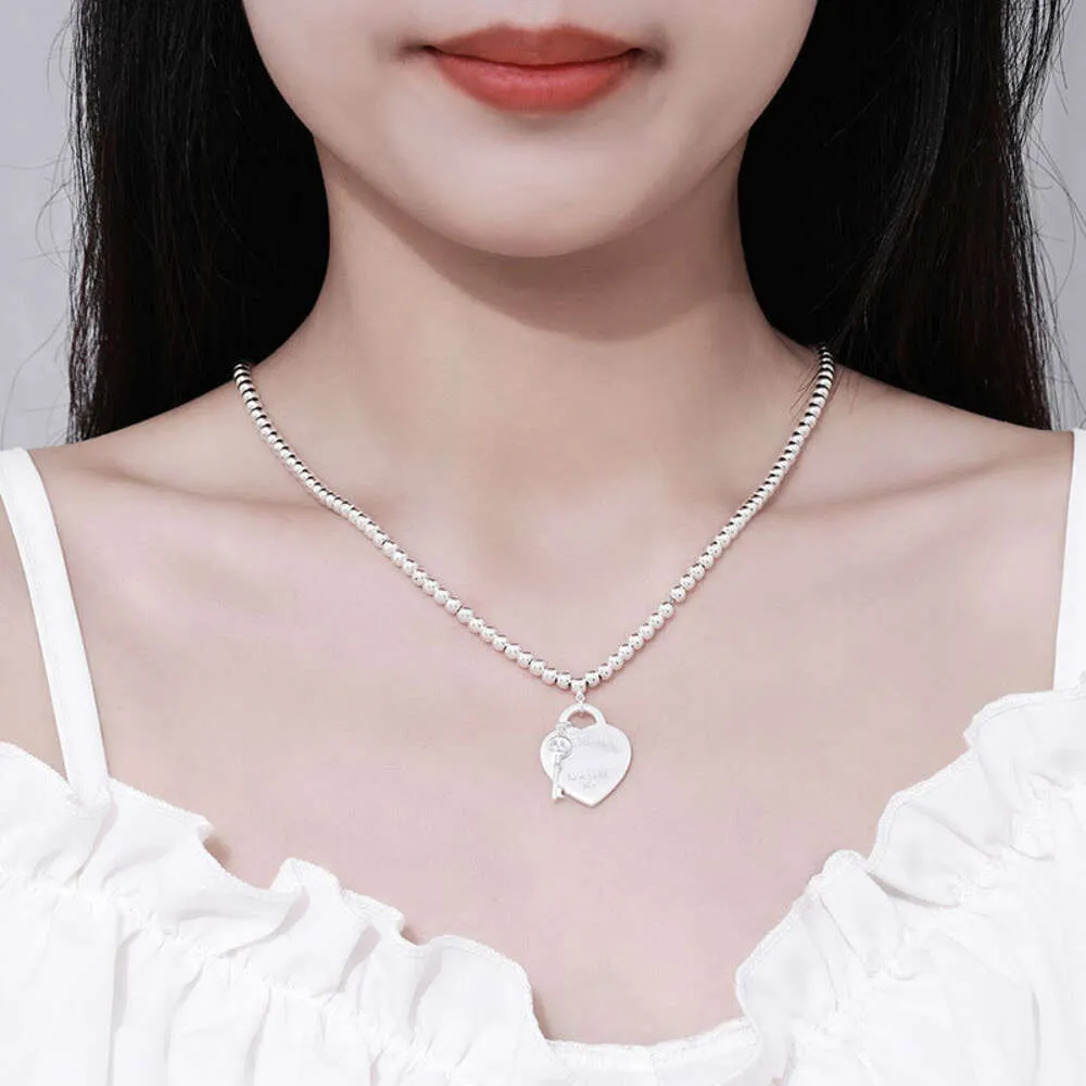Any Necklace Women's Long Thick Chain High Fashion Jewelry Heart-shaped Pendant