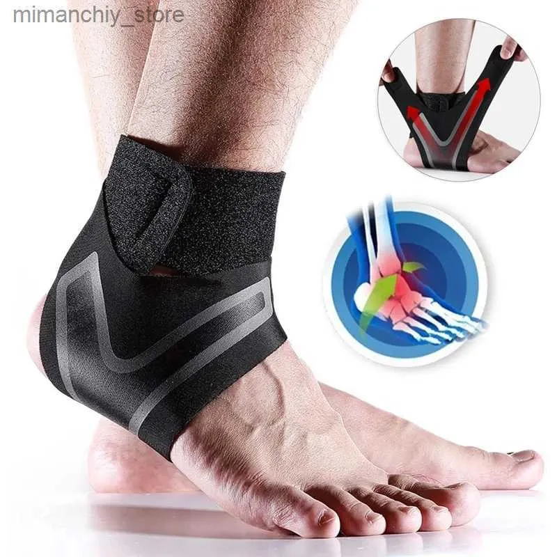 Enkelsteun Sport Ank Ondersteuning Elastische Ank Brace Guard Compressie Stabilisator Peespijn Reli Strap voor Mannen Vrouwen Fitness Accessoires Q231124