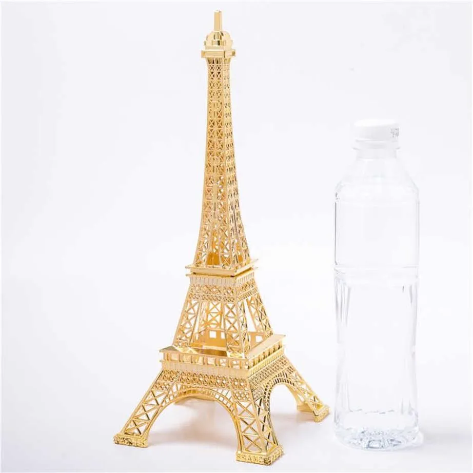 Decorazioni per la Torre Eiffel in oro, in lega di zinco, decorazione per la casa, regalo per il miglioramento, armadietto per vino decorativo X0710336t