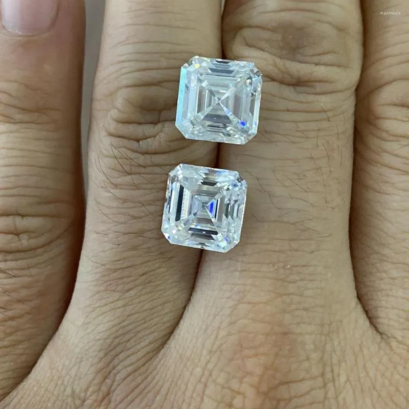 Lose Edelsteine D Farbe Asscher Form VVS Moissanite Diamant in verschiedenen Größen