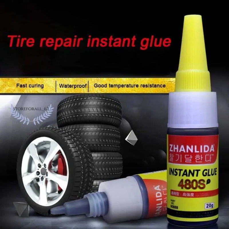 Pegamento Fuerte Para Reparar Neumáticos - Kit De Reparación De Pinchazos Para Coches, Motos Y Bicicletas (20g)