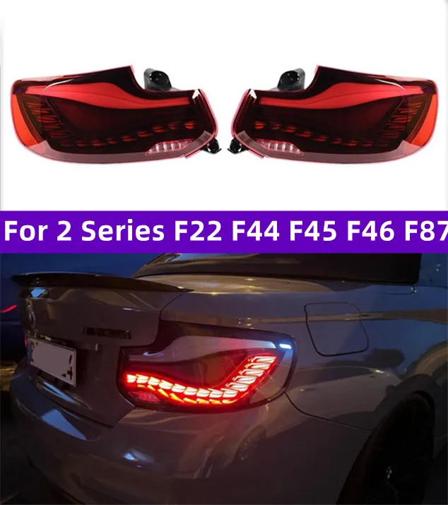 Auto -styling voor BMW 2 -serie F22 F23 LED TAIL LICHT 220I 225I F44 F45 F46 Achterlamp DRL -signaal Reverse Stop achterlichten