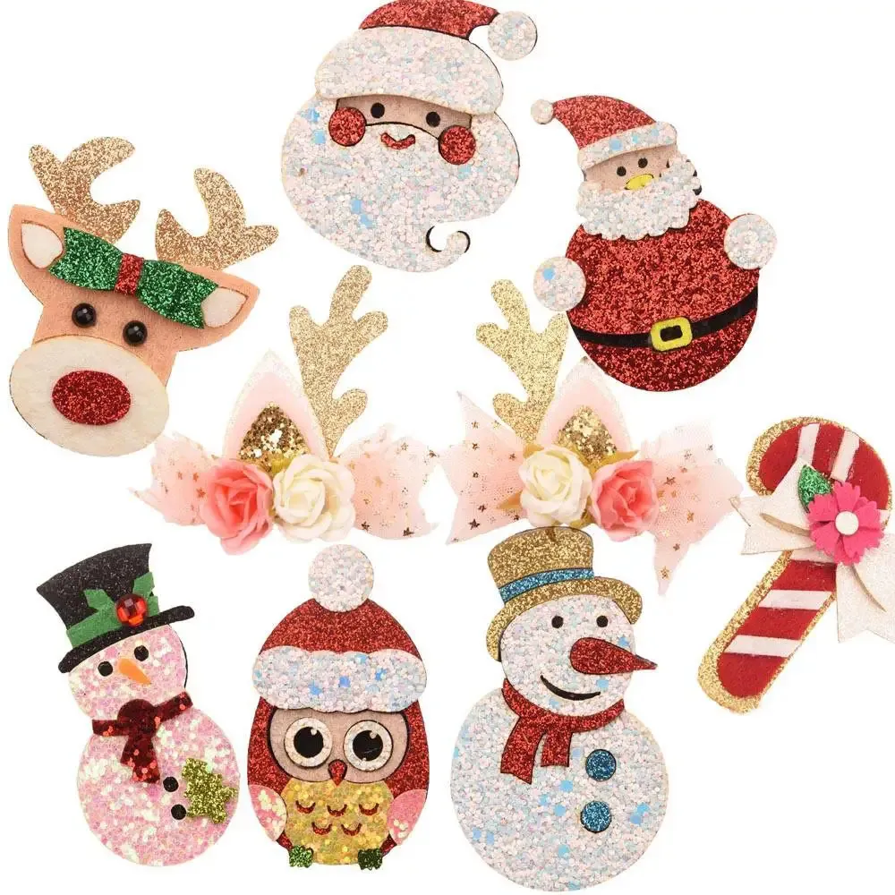 Hair Accessories 120PCS Cute Christmas Accessories Fashion Christmas Supplies Hair Accessories for Baby Girls Hair Bows Hair clip Center 231124