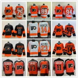 Philadelphia Hockey''''Flyers 9 Ivan Provorov Jersey Reverse Retro 14 Sean Couturier 79 Carter Hart 13 Kevin Hayes 11 Travis Konecny 23 O