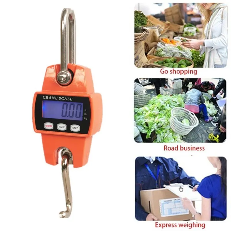Household Weighing Scale 300kg Digital Hanging Scale Portable