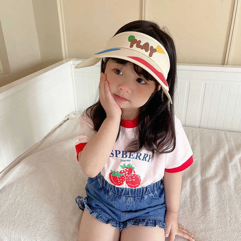 Caps Girl Cute Summer Uv Protection Outfitters Hat Fashion Graffiti Sun Visor Boys Large Brim Empty Top Adjustable Hats P230424 From 9 13 DHgate