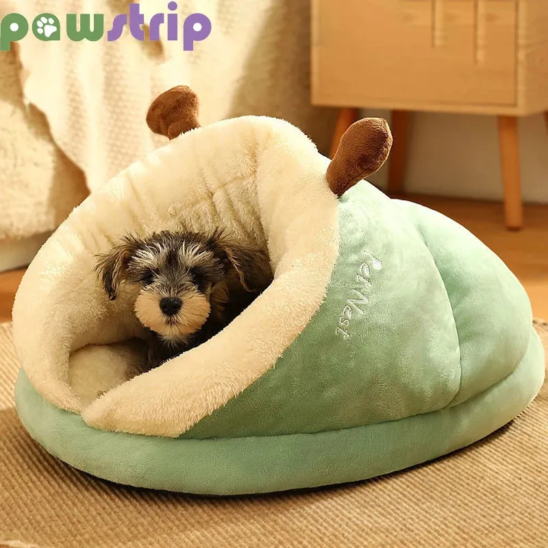 Cuccia per cani Cuccia invernale calda per cani Morbido peluche Nido per animali domestici per cani di piccola taglia Gatti Addensare Accogliente cucciolo di gattino Sacco a pelo Cute Cat Cave Forniture per animali domestici 231123