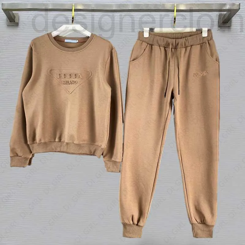 Kvinnors spårdräkter designer lyx kvinnor avslappnad fshion klassisk brev hoodie pant två bit set damer designer utomhus träning m l xl di_girl di_girl ltgn