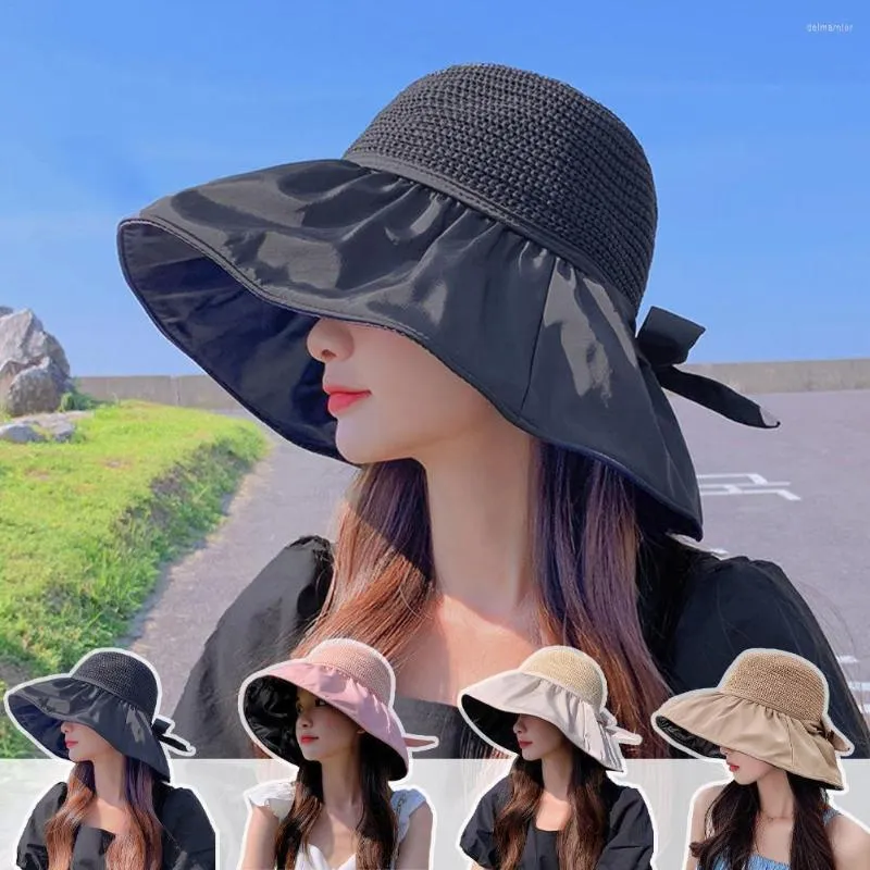 Muryobao Sun Hat Foldable Anti UV Ribbon Pouch Sun Hat For Women Packable  Shade Beach Summer Fisherman Cap C3P6 From Delmarnior, $8