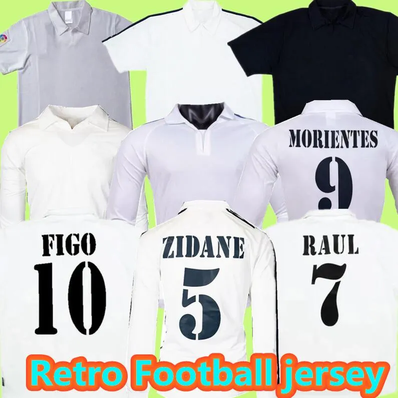 2001 2002 2003 ZIDANE Centenaire maillot de football à domicile FIGO HIERRO RONALDO RAUL GUTI.H Real MAKELELE R CARLOS Madrids classique rétro vintage maillot de football