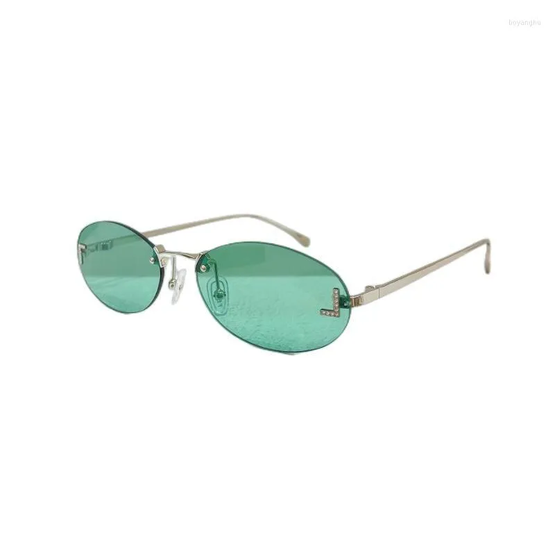 Солнцезащитные очки 2023 Женские модные модные эрифы F40046 Дизайнерские супер крутые овальные очки