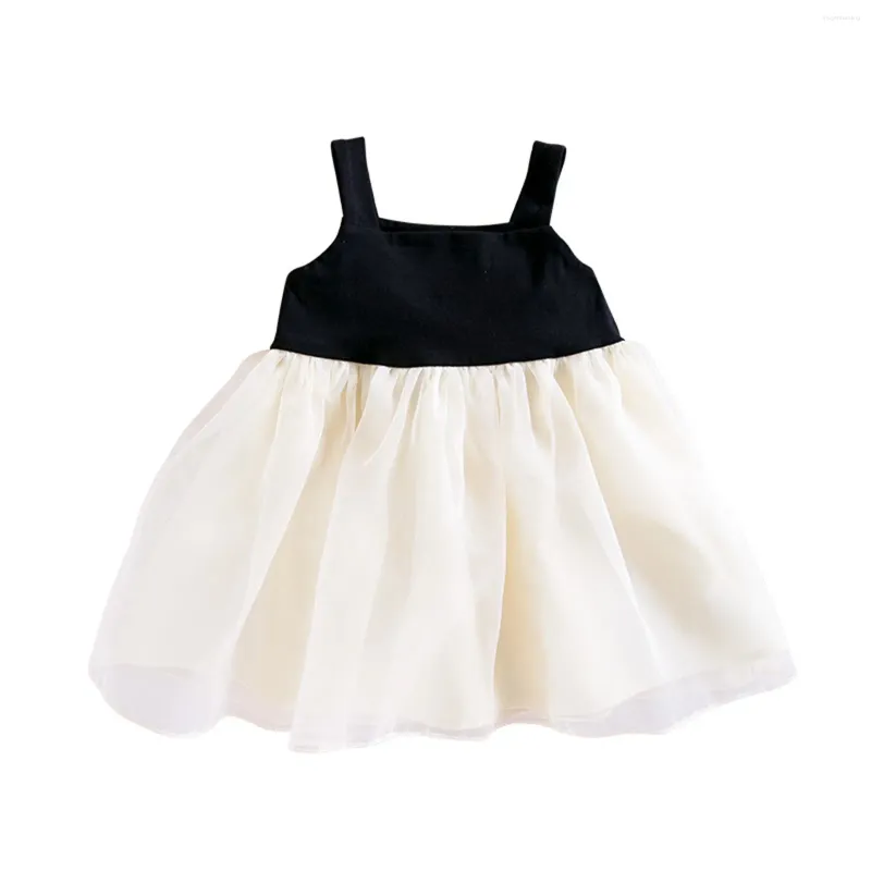 Vestidos infantis para meninas, sem mangas, vestido de princesa, roupas de festa de dança, tamanho abeto e flare, 24 meses