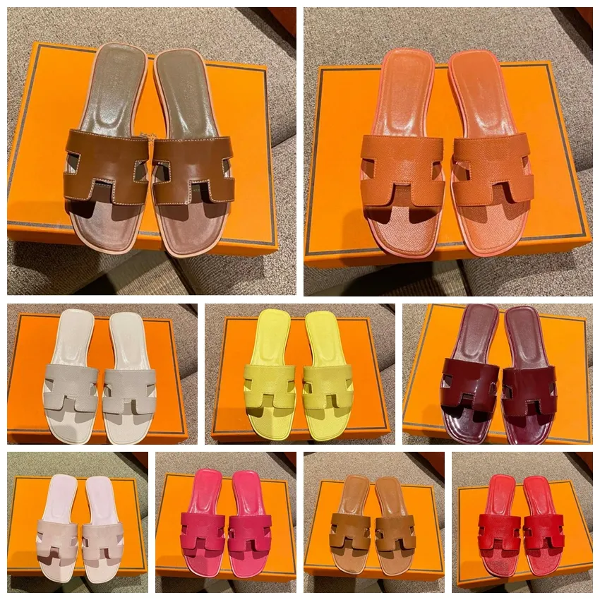 Women Sandals Brand Designer Slippers Flat Flip Flops Crocodile Skin Slide Ladies Beach Sandal Summer With box