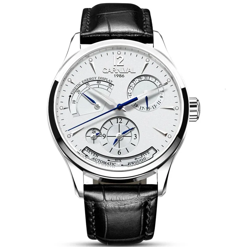 CARNIVAL Dual Time Zone Mens Automatic Mechanical Watch With