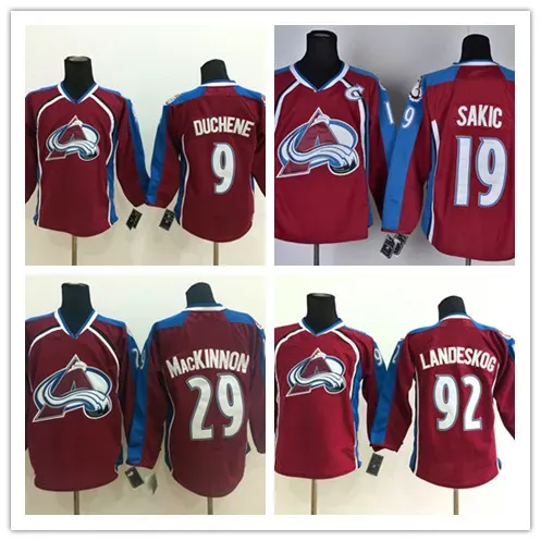 Colorado Avalanche jersey 29 Nathan MacKinnon 92 Gabriel Landeskog 96 Mikko Rantanen Stitched 9 Matt Duchene 19 Joe Sakic hockey Jerseys