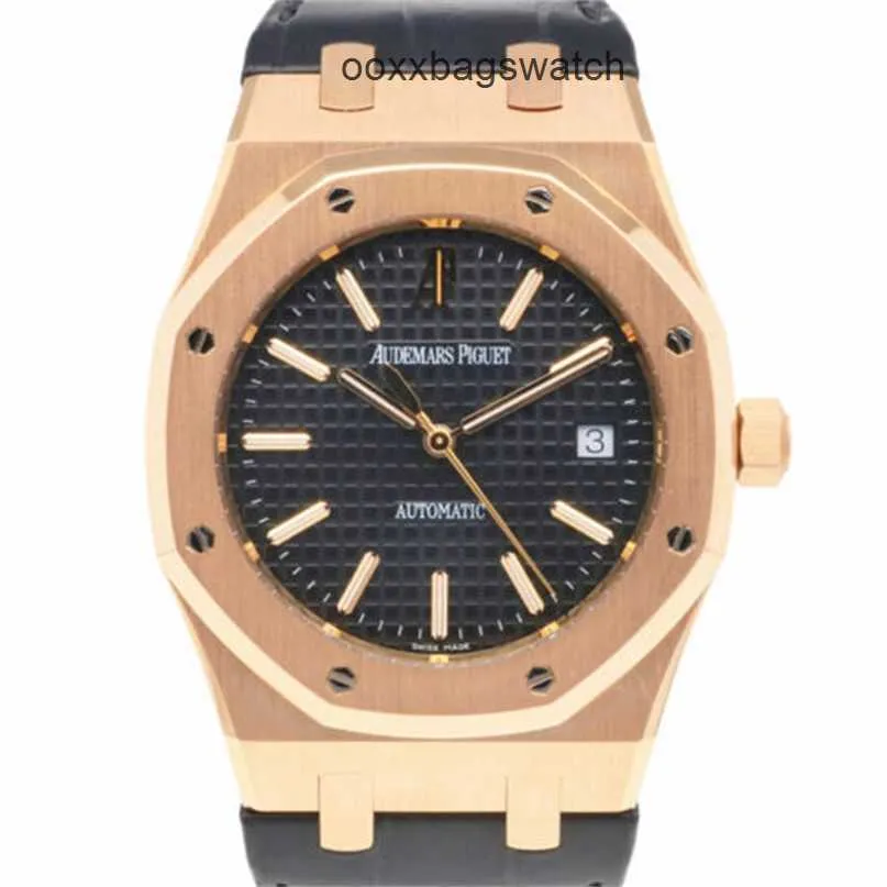 Relógios de luxo suíços Royal Oak Offshore relógio de pulso Ademar Pigue 15300OR OO D002CR.01 K18 ouro rosa segunda mão WN-OKIX