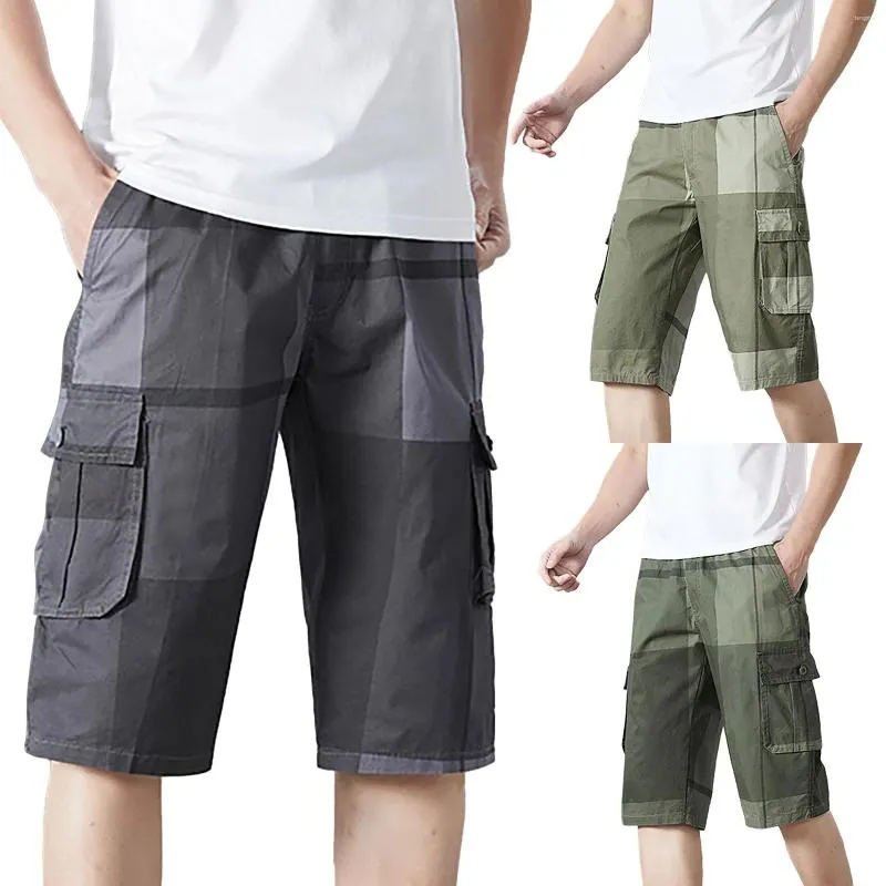 Pantalons pour hommes Tenue de travail d'été recadrée pour mince surdimensionné imprimé à la mode petit garçon L Cargo hommes Slim Fit