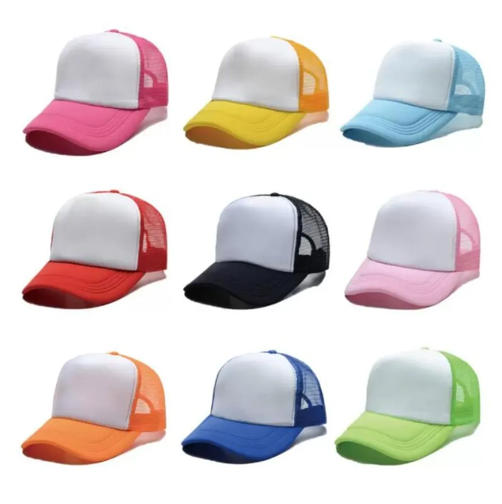 Prezzo di fabbrica Cappelli LOGO personalizzati gratuiti Design Poliestere Uomo Donna Berretto da baseball Maglia vuota Cappello regolabile Bambini adulti Bambini b1124