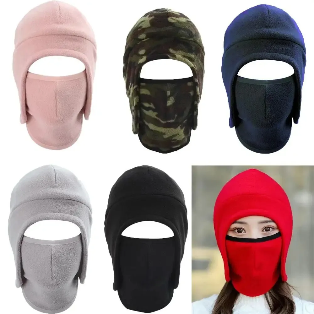 Cykelmössor masker vinter hatt kvinnor varma utomhus damer huva nacke mössor vindtät huvudbonad skid camping mask 231124