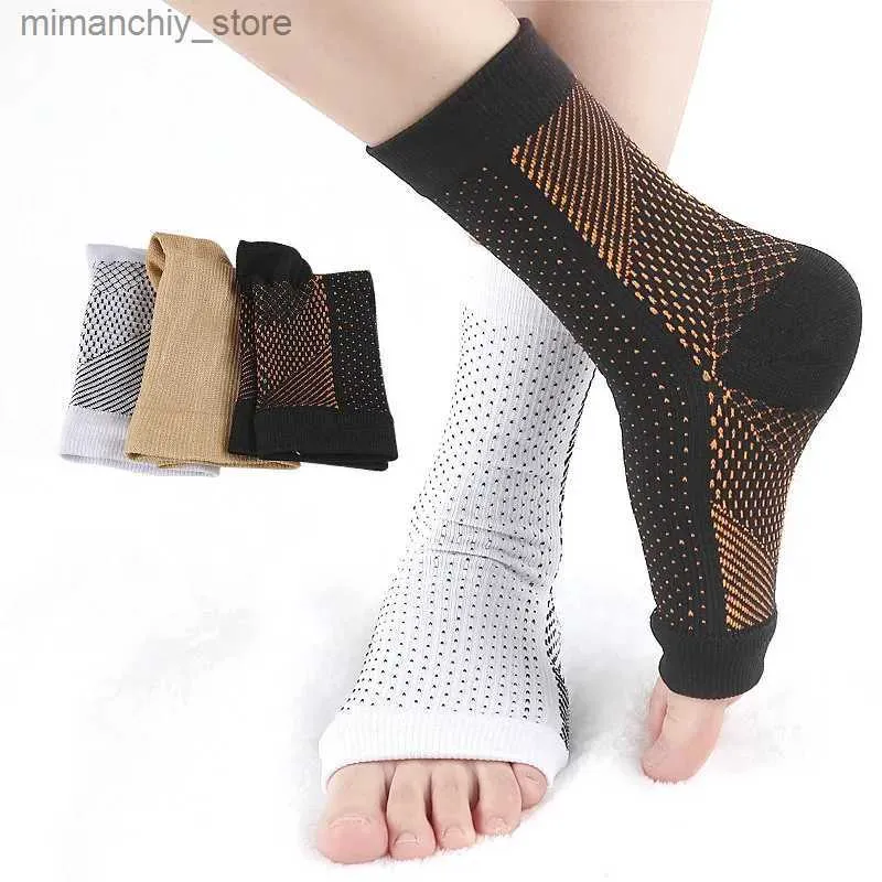 Ankle Support 1 pair Sports Ank Brace Compression Ank Support Anti Fatigue Socks breathab Net Foot Seve Yoga Ankt Protective Gear Q231124