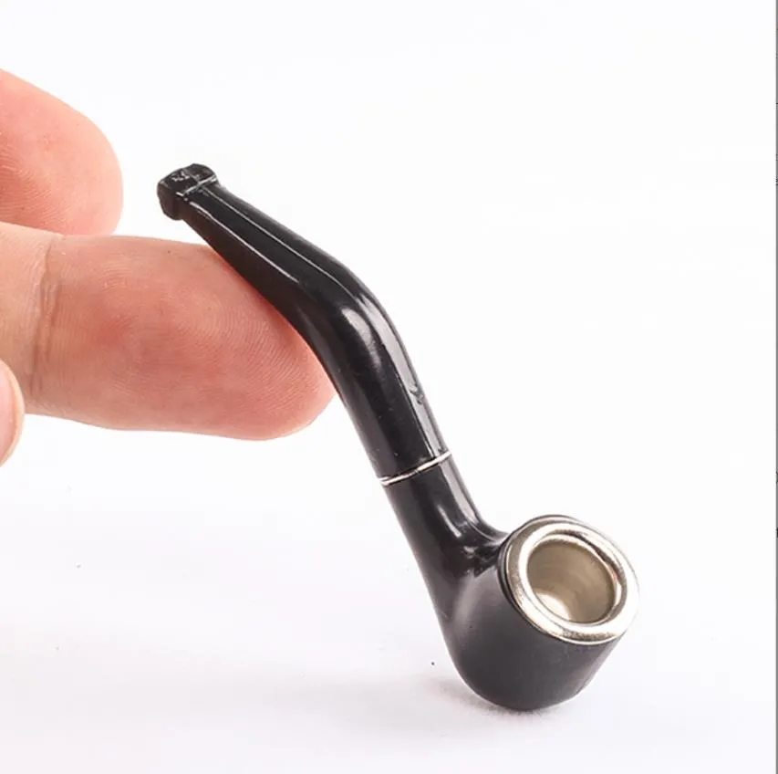 Pipe da fumo personalizzate e creative Mini sigaretta nera speciale pipa piccola con mini portasigarette in ferro portatile da uomo