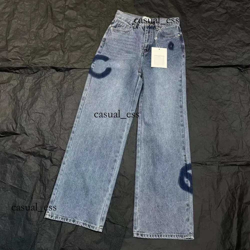 Damen-Jeans, hohe Taille, gerades Design, weites Bein, dünne Damen-Freizeithose, Größe S-L, Lila, Markenjeans CP 131 dfashion98