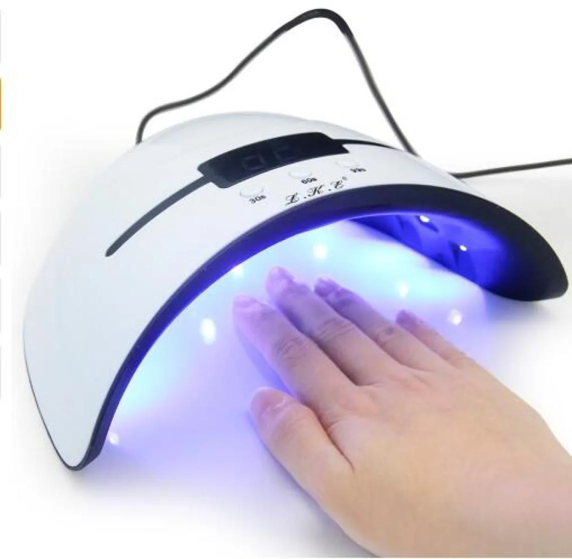 Nageltorkar 36W torktumlare LED UV -lampmikro USB för lampor härdar gelbyggare 3 Tidsläge med automatisk sensor3210804