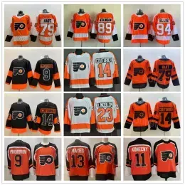 Philadelphia Hockey````Flyers 9 Ivan Provorov Jersey Reverse Retro 14 Sean Couturier 79 Carter Hart 13 Kevin Hayes 11 Travis Konecny 23 O