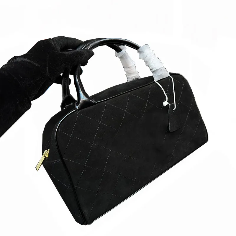 Famoso designer francês bolsa feminina 2023 nova cor sólida couro genuíno pacote nas axilas carta dupla moda diamante treliça corrente saco de boliche de alta qualidade