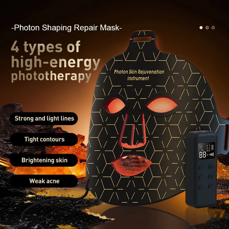 630-nm-Rotlicht-Therapiemaske stimuliert den Stoffwechsel. Anti-Aging-LED-Licht-Gesichtstherapiegerät