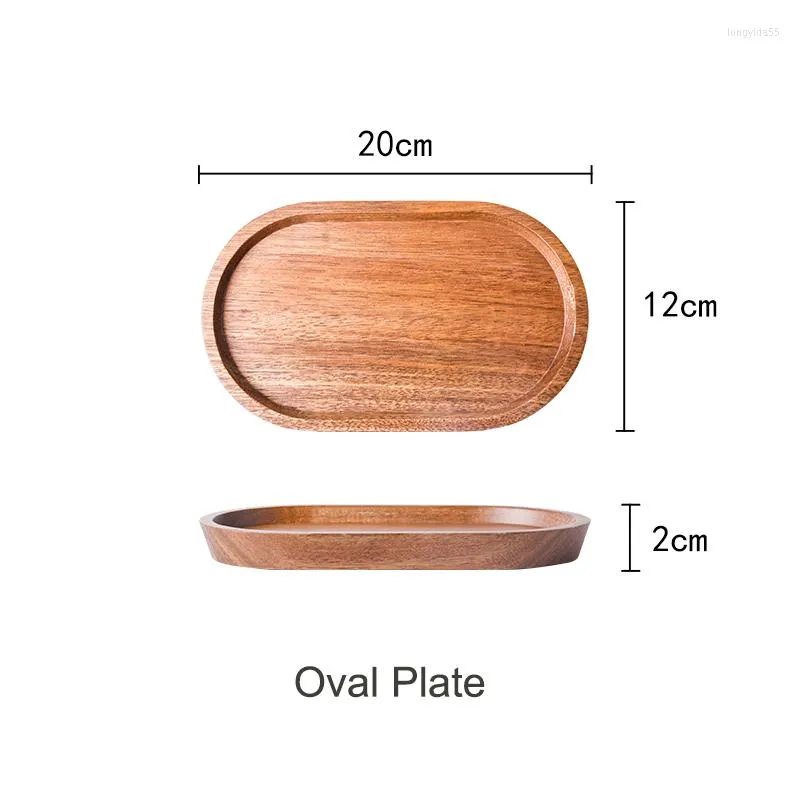 Plates MUZITY Square Solid Wood Plate Dessert Cake Wooden Saucer Argos