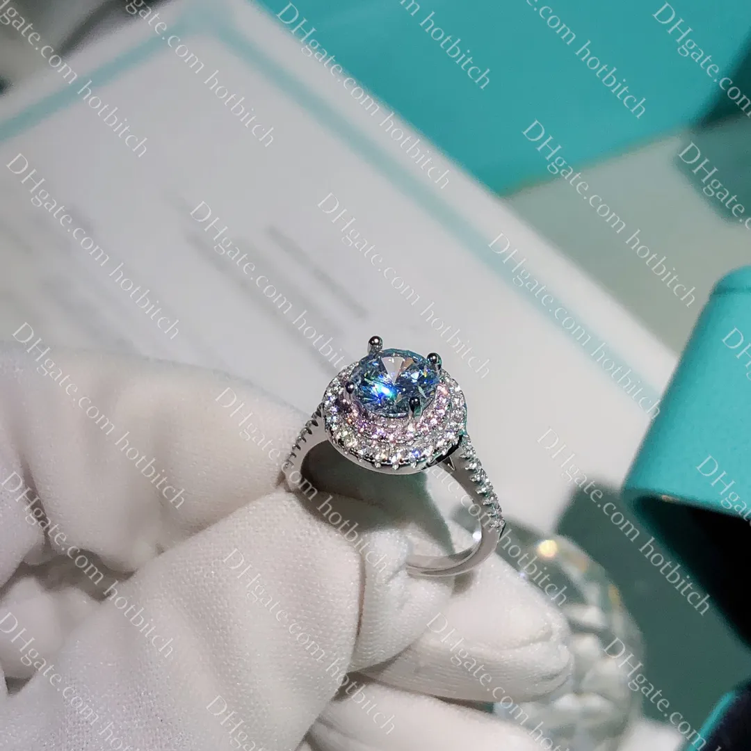 Designer bröllopsringar för kvinnor safir förlovningsringar lyxiga diamantband ring par lovar ring